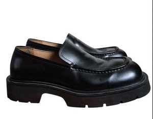 Carlo Morandi Shoes Mens 9 Black Leather Platform Horsebit Chunky Loafers Carlo morandi loafer shoes - Gem main image 2