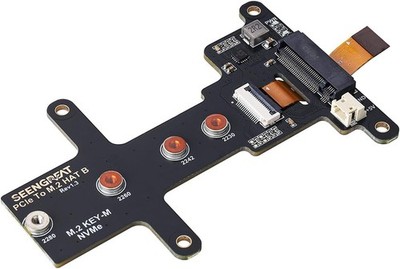PCIe to M.2 HAT B Adapter Board for Raspberry Pi 5, Supports Gen2/Gen3, SSD