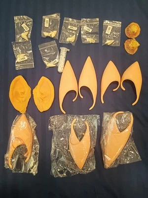 Lot of Elf Ears Horns Vampire Fangs For Halloween or Cosplay Most New - Photo 1/4