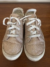 Wonder Nation Glittery Gold Girls Sneakers Size 4