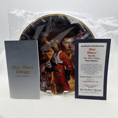 Hamilton Collection Star Wars Trilogy Collectible Plate by Morgan Weistling 287B