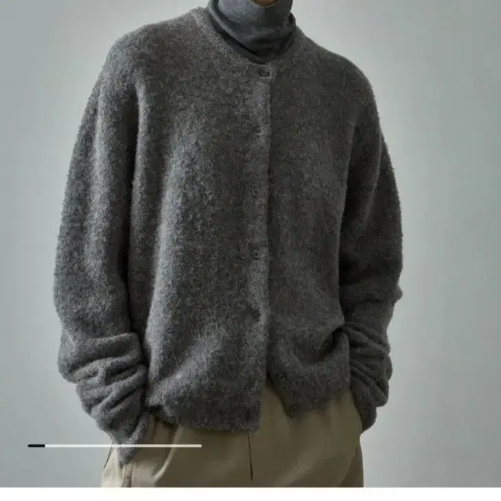 Facade Pattern Alpaca Essential Cardigan - Gray - image 3