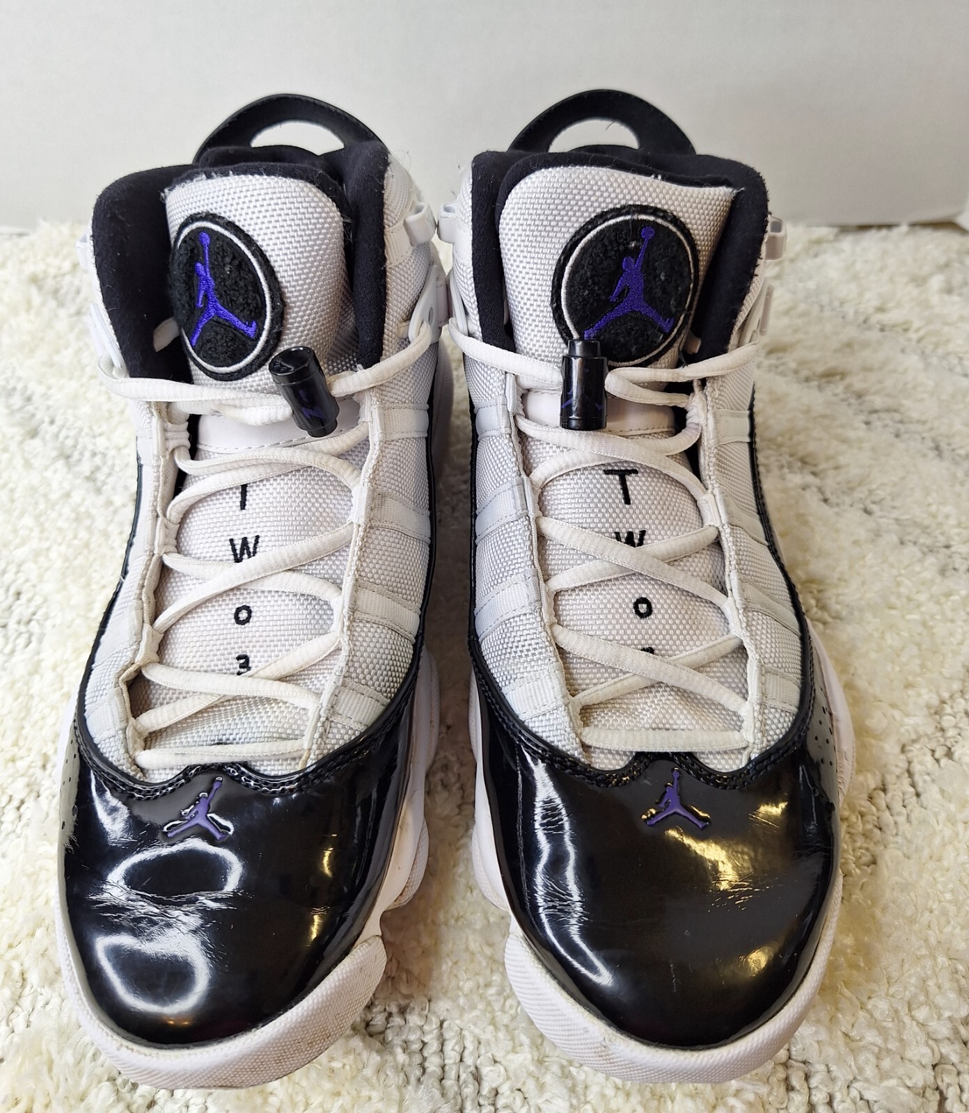 SAOLA NIKE AIR JORDAN 23 Concord 6 Anelli 2022 Uomo Tg 8 Nero Bianco Streetwear Sport