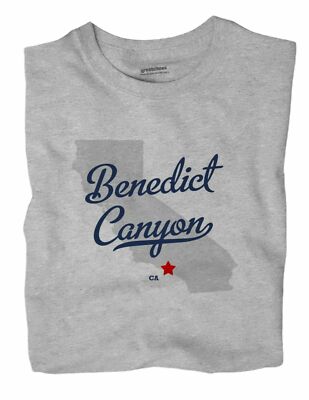 Benedict Canyon California CA T-Shirt Los Angeles MAP