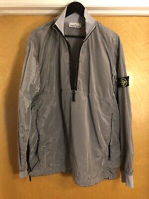 Stone Island Nylon Metal Half Zip Jacket Size XL Silver Stone Island Nylon Metal Half Zip Jacket Size XL Silver
