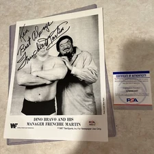 🔥 Frenchie Martin Jean Gagne 8.5x11 Photo Signed Cert Auto PSA COA WWF WWC 1987