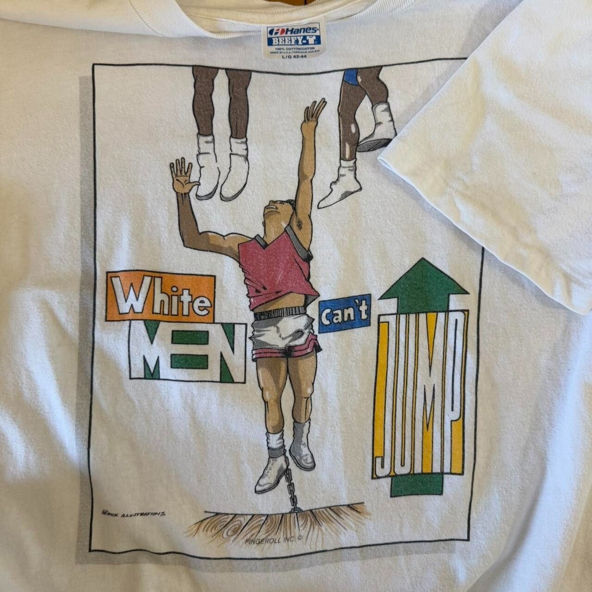 トップス 90s WHITE MEN CAN'T JUMP t shirt raptee White Men Can't Jump Shirt Adult Small Gray Graphic Movie