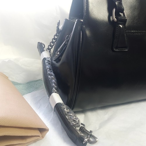 Patricia Nash Marianna Black Leather Satchel Bag with Shoulder Strap New - Picture 3 of 9