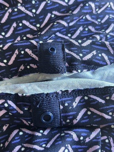 Title Nine Wrappers Delight Pallay Navy Print 3/4 Slv Dress Zip Pockets S-NWOT - Picture 7 of 10