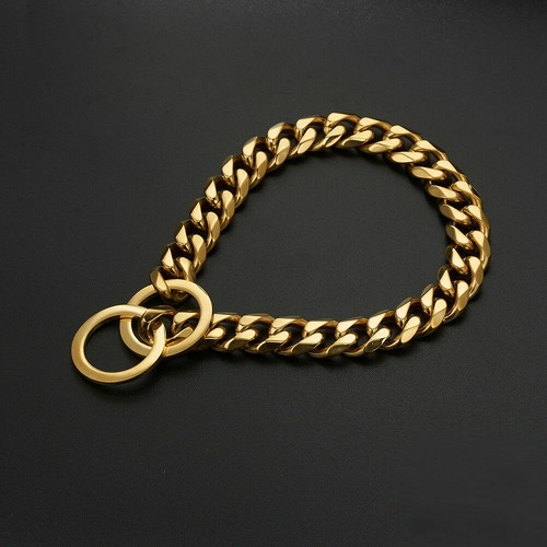 Dog Chain Collar Stainless Steel Cuban Link 10-19MM Multi-Color for S/M/L Dogs - 第 14/27 張圖片