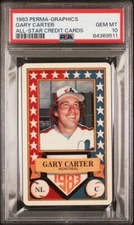 1983 Perma-Graphics/Topps Credit Cards All-Stars Gary Carter PSA 10!