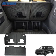 Cargo Liner Backrest Mats Fit 2022-2026 Kia Carnival 8-Seat Rear Trunk Accessory