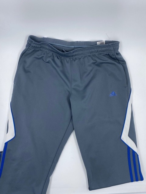 Adidas Climalite Mens Track Sweat Pants Gray Blue Elastic Waist Pockets M | eBay