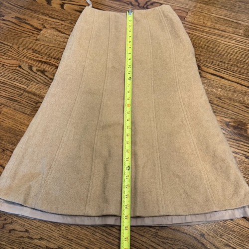 Talbots Womens Luxury A Line Skirt Camel Hair Size 4 Zip Italian Made Old Money - Picture 10 of 12