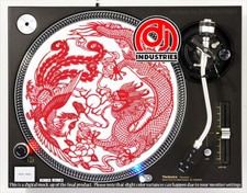 Dragon and Phoenix - 7"-12" DJ slipmat for LP turntable record player