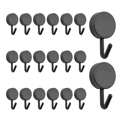 Self Adhesive Hooks 20pcs Heavy Duty Plastic Hooks Wall Key Hook Holders Stoc...