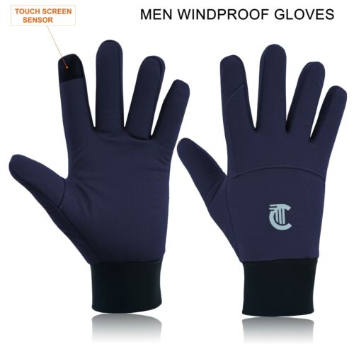 Guantes térmicos forrados de lana de invierno impermeables a prueba de viento ciclismo caminar esquí - Imagen 1 de 6