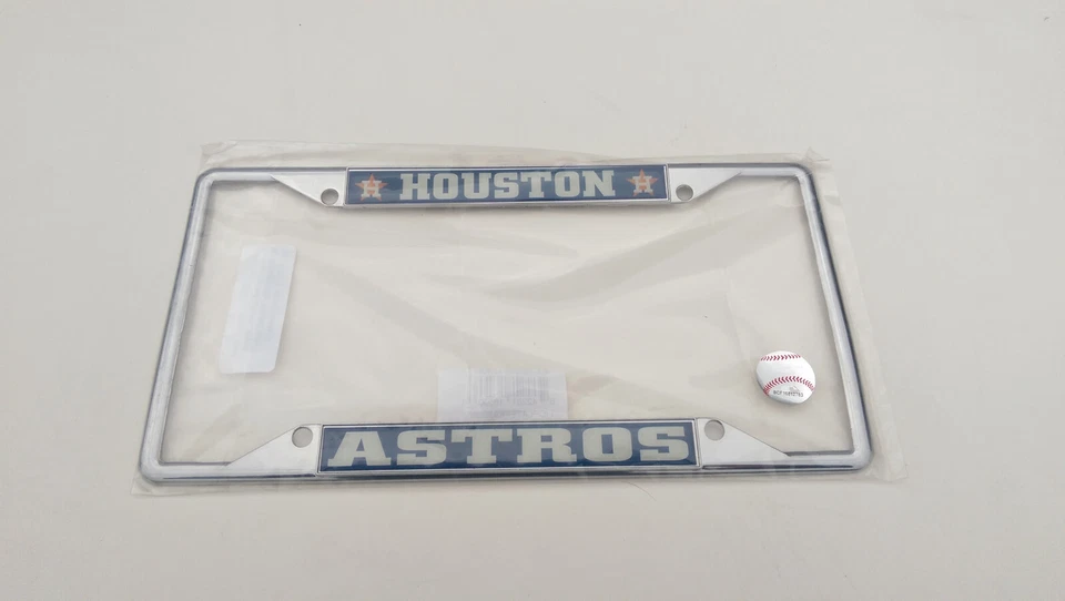 Juego de alfombrillas y marco de matrícula de vinilo para auto camión MLB Houston Astros Foto 4 de 4