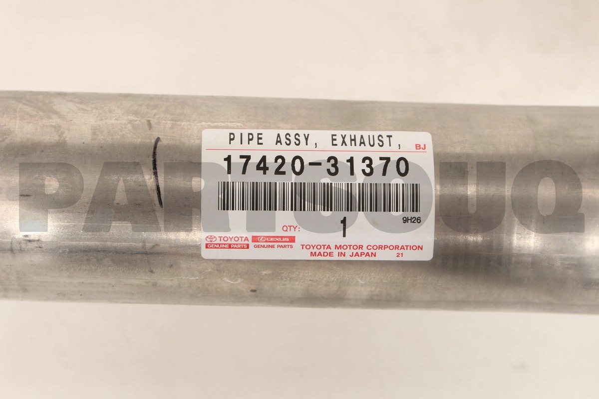 1742031370 Genuine Toyota PIPE ASSY, EXHAUST, CENTER 17420-31370 