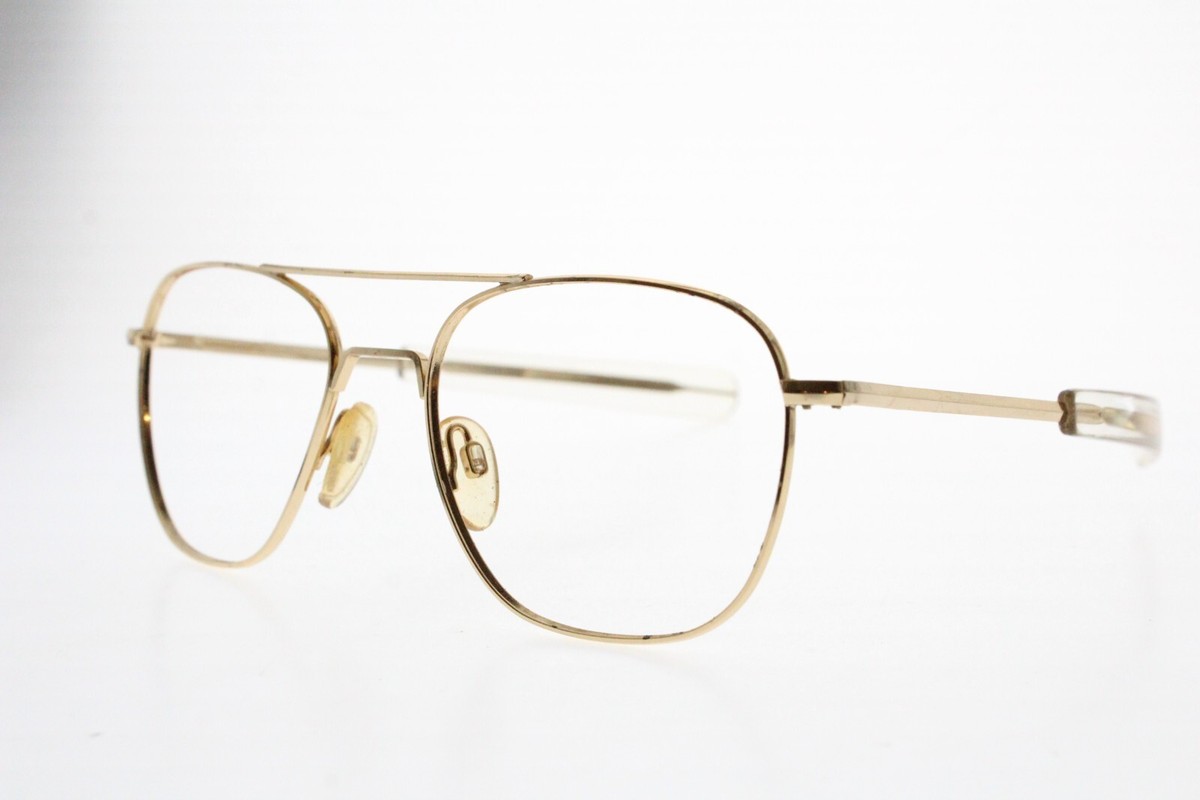 Randolph Engineering ヴィンテージゴールド58-20-145 VTG Randolph Engineering AF 5 1/2 Gold Metal Aviator Sunglasses 58