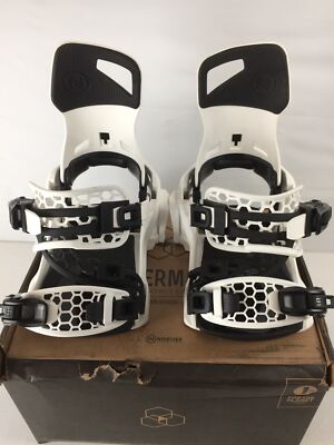 Open Box Nidecker Supermatic Men's Snowboard Bindings, White