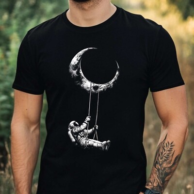 T-Shirt Herren Astronaut Space Motiv Baumwolle Größe XS bis 5XL