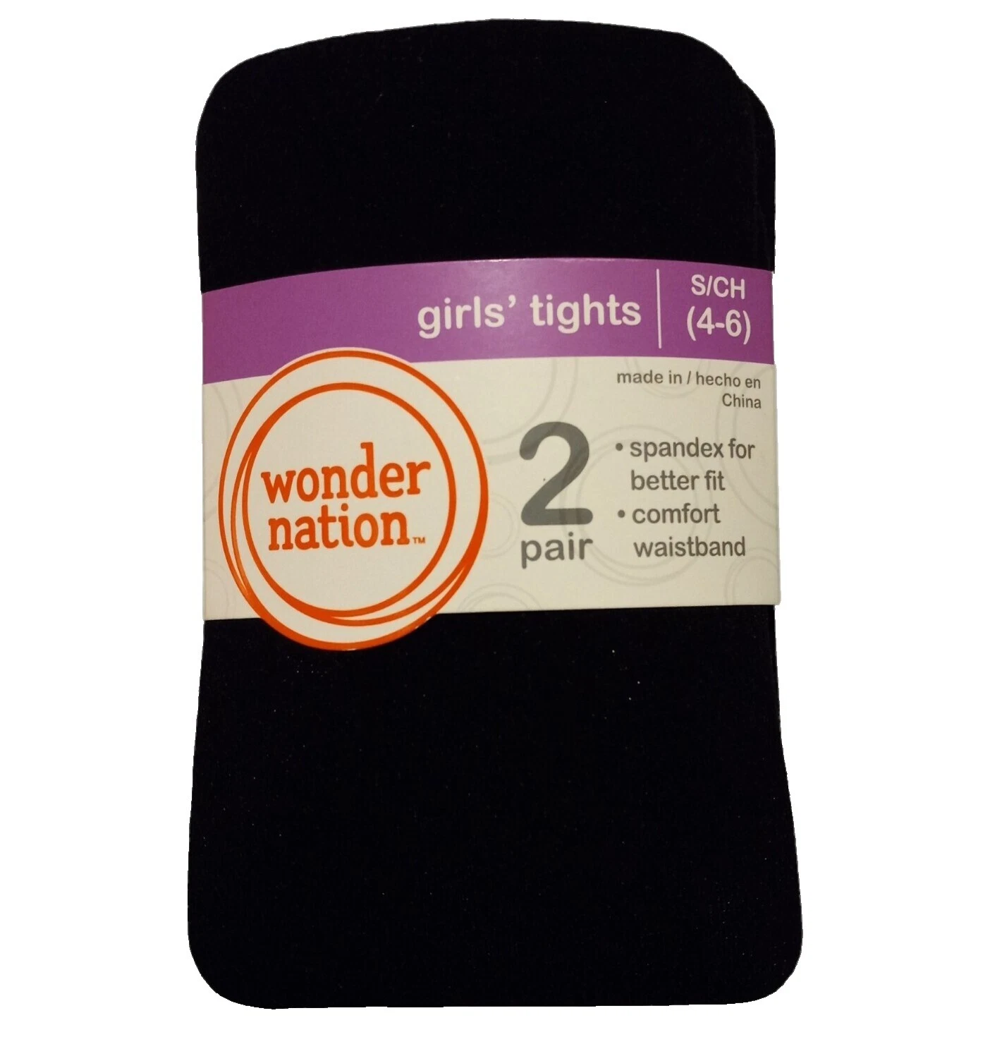 Nylon Negro Talla S calcetines y medias Para Niñas