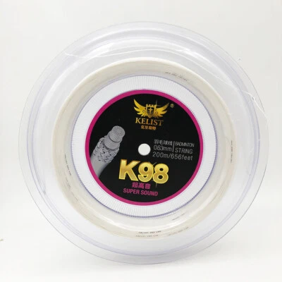 KELIST Top Sale White Color Superb Sound Badminton String Reel 0.63mm