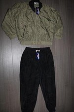 VINTAGE 80s ELLESSE MENS SILK TRACKSUIT GOLD TRACK JACKET SATIN 42M 6 RARE NWT