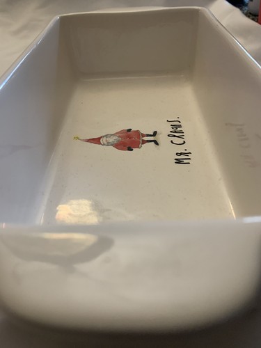 RAE DUNN ARTISAN COLLECTION MR CLAUS CHRISTMAS LOAF PAN/BAKING DISH - Picture 2 of 6