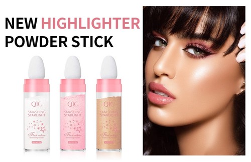 3 Colour Highlighter Powder Shimmer Contour Blush Powder For Lip Face Body Hair - Picture 2 of 12