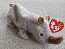 Ty Beanie Babies "SPIKE" The Rhinoceros Rhino Style 4060  August 13, 1996 