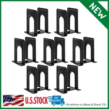 Metal Library Bookends Book Support Hold Office Organizer Bookends Shelves 14 pc