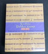Hero Arts WordPrint Rubber Stamp Handmade Word Print S1405 Wood Mounted