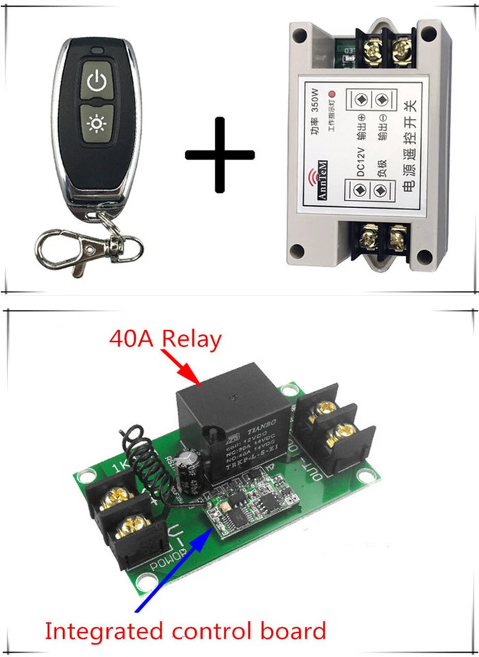 Interruptor de corte de desconexión de batería de automóvil de 12 V con 2 controles remotos inalámbricos Foto 3 de 4