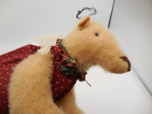 Oso Oso Ángel Peluche Condado Elegante Arte Popular Oso Plano 14" - Imagen 7 de 7