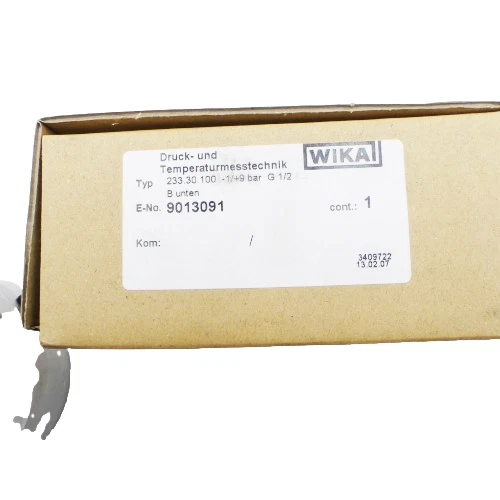 WIKA 233.30.100 Rohrfedermanometer -1/+9 bar G 1/2 9013091 -new- - Bild 3 von 3
