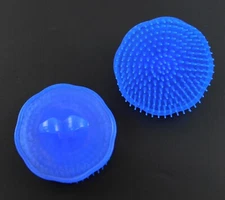2 Pcs Hair Head Body Scalp Washing Massager Shampoo Brush - Blue