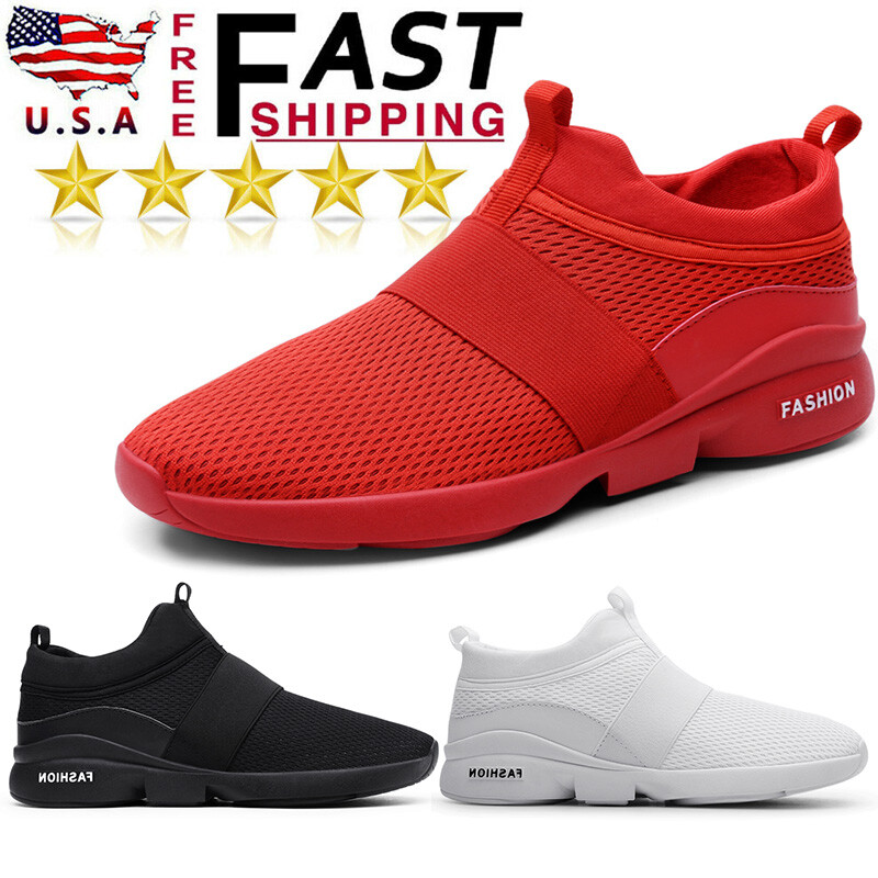 Men's Casual Slip on Tennis Shoes Outdoor Walking Athletic Running Sneakers Gym eBay