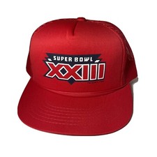 Vintage Super Bowl XXIII 23 Mesh Trucker Hat 49ers Bengals 1988 NFL Made In USA