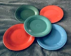 VINTAGE Lot 5 FIESTAWARE Homer Laughlin DINNER PLATES 10 1/4”