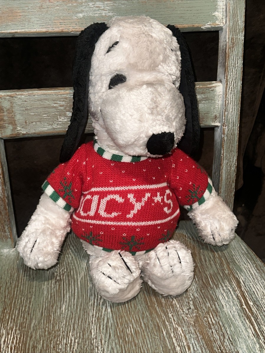 1972 Snoopy Plush Stuffed Animal Christmas Macys Sweater 19