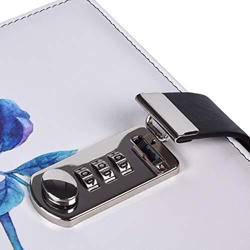 Password Lock Diary, A5 PU Leather Diary with Combination Lock Password - Picture 4 of 7
