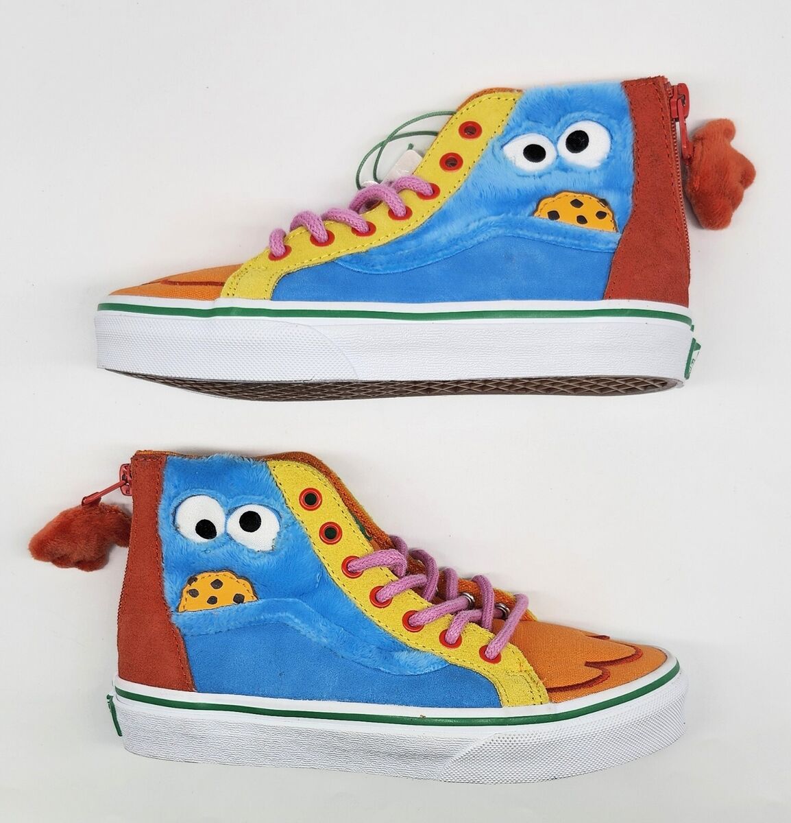 Vans x Sesame Street Sk8-Hi Zip 'Cookie Monster' Sneakers | eBay Vans x Sesame Street Sk8-Hi Zip 'Cookie Monster' Sneakers | eBay