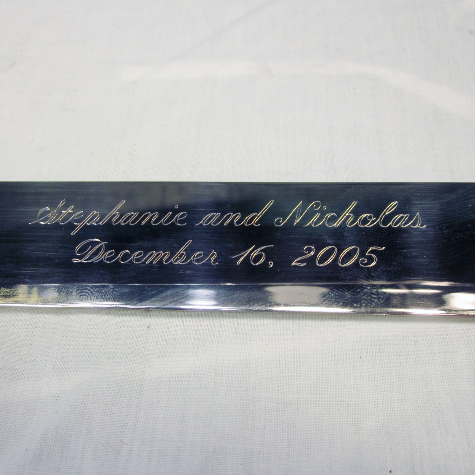 Silver Treasures by Godinger Gift Box Set Knife Cake Server Engraved