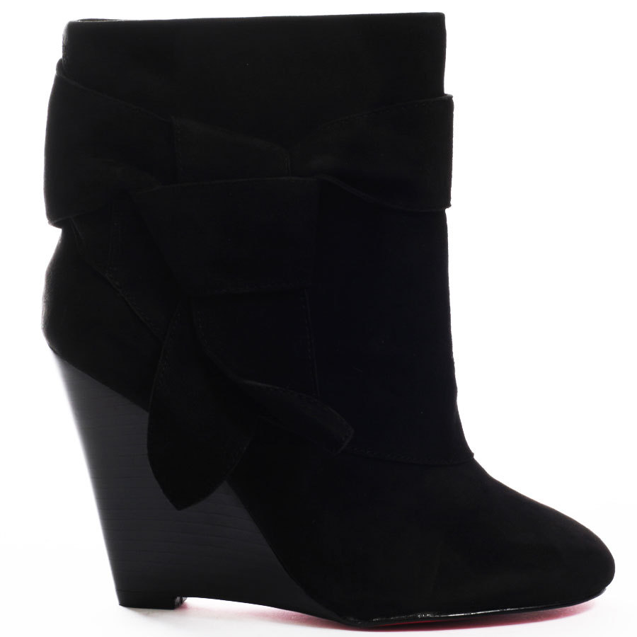 Bottes Cheville PARIS HILTON Flipsy - Plateforme Ultra Haute En Daim Noir - Taille 8 US Neuf