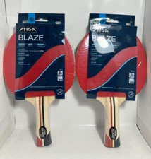 (Lot of 2) Stiga BLAZE T1251 5-Ply Rubber/Sponge Ping Pong Paddle