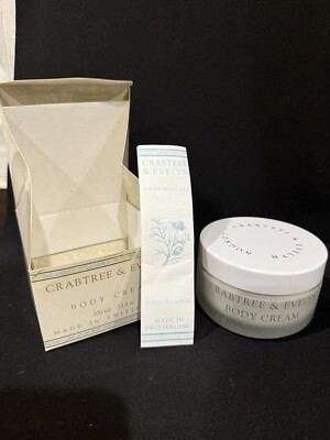 NEW Rare Crabtree & Evelyn Body Cream Made In Switzerland 7.1 oz/200ml