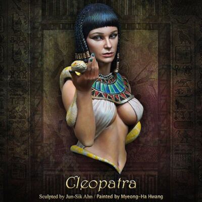 1/12 Scale Resin Bust Egyptian Snake Queen Cleopatra Bust Unassembled Unpainted