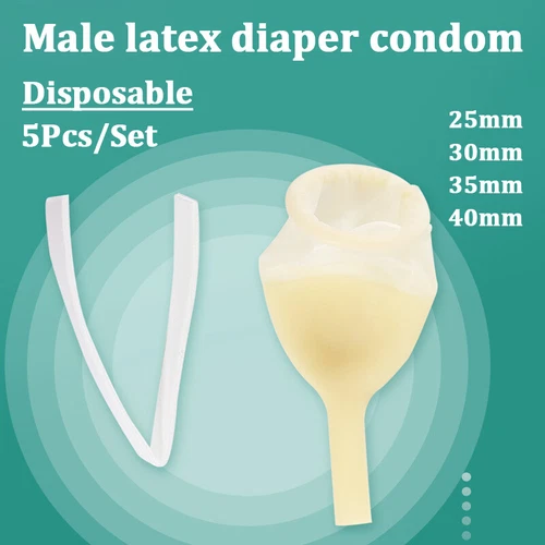 20Pcs Male External Catheter with Fixer Rubber,Latex Condom Material Individ... - Picture 2 of 16